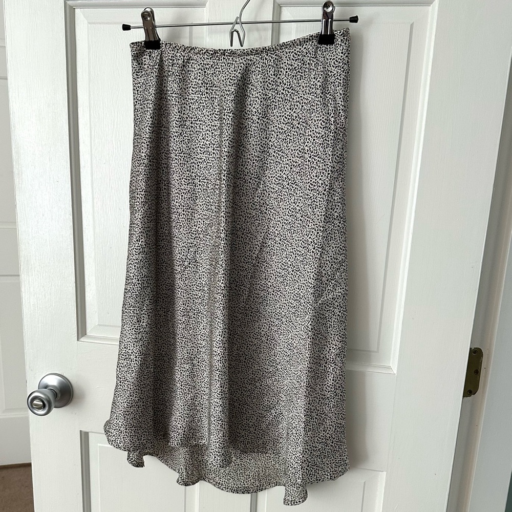 Sienna Sky Animal Print Satin Midi Skirt Size S